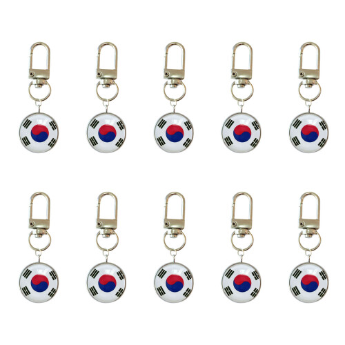 10 schöne Länderflaggen-Schlüsselanhänger mit-Südkorea