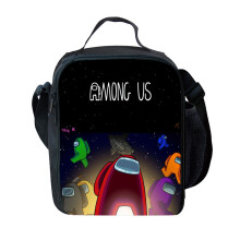 (Red) Us Among Lunch Bag Kid Insulated School Snack Box Travel Handbag Outdoor Student