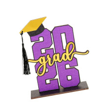 Graduation Decorations Class of 2026 Wood Table Centerpieces-D