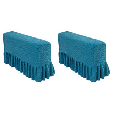 2 Stück Sessel-Ärmel, Jacquard-Samt, für-mit Rock Blausteinblau