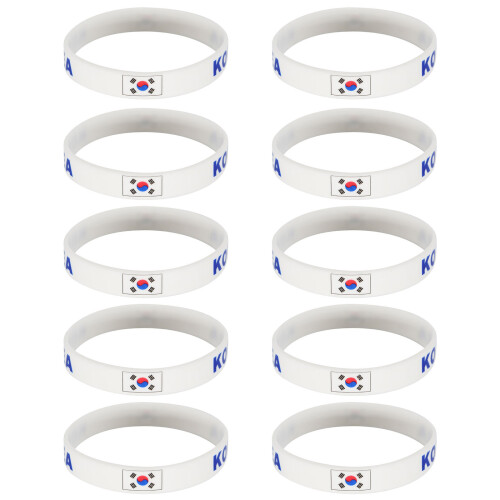 10Pcs Stretchable Silicone Bracelets Designed With-South Korea