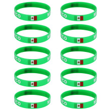 10 STKS Kleurrijke 2026 Voetbalevenement Thema Armbanden-Mexico
