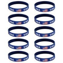 Pack Of 10pcs Fun Sports Wristbands Great For Sports-America