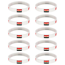 10 STKS Kleurrijke 2026 Voetbalevenement Thema Armbanden-Egypte