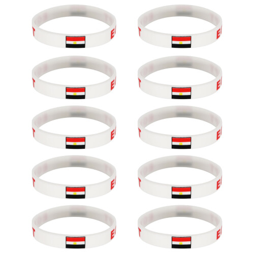 10Pcs Stretchable Silicone Bracelets Designed With 2026-Egypt