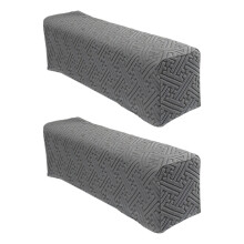 2-teilige Wohnzimmer-Sofa-Armbezüge,-ohne Saum metallic-grau