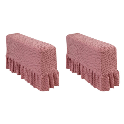 Passendes Paar moderner Sofa-Armbezüge aus-mit Rock karminrot
