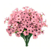 24pcs Multipurpose Artificial Violets Blooms Flower For-Pink
