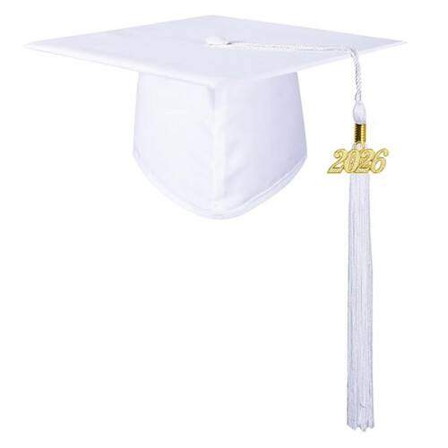 Classical Graduation Cap Square Bachelor Hat For-White child