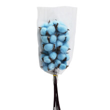 10pcs Natural Cotton Flower Stems Handpicked For Bucolic-Blue