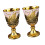 2Pcs Elegant Drinking Vessels With High Foot-golden white 1