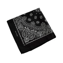 Bandana HipHop populaire en coton doux, écharpe pour femmes-Noir
