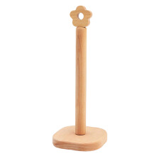 Countertop Wood Vertical Tissue Holder Rack- Small flower
