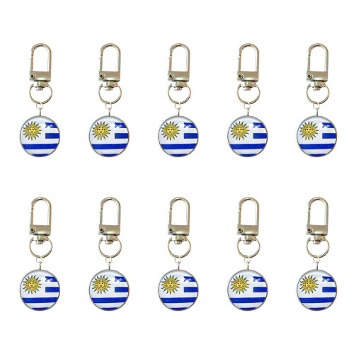 10 Piece Soccer Event Theme Keychains Strong Alloy Hook-Uruguay