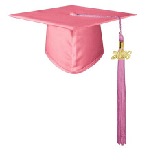 University Graduation Cap with Comfortable Size for-Pink aldult