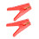 Pinces de batterie crocodile robustes, pinces-Rouge petit 1
