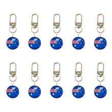 10Pcs Stylish Flag Keychains For Sports Enthusiasts-Australia