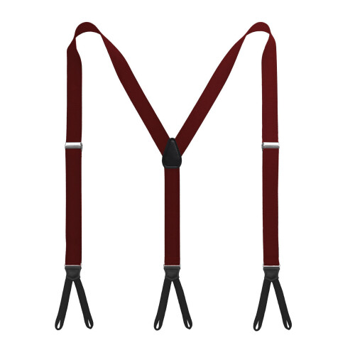 Retro Suspenders Comfortable Design Strap Pants Band-Wine red