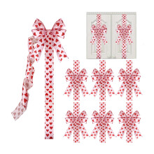 Love-Themed Pink Heart Large Bow Decoration,-Pink 1