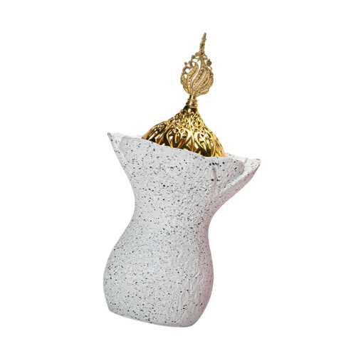 Arabic Design Resin Aromas Diffuser Incenses Holder Stove-White