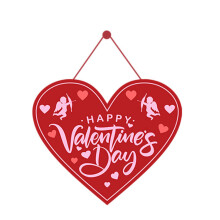 Bunte Valentinstag-Ornamente zum Aufhängen an der Tür aus-Style3