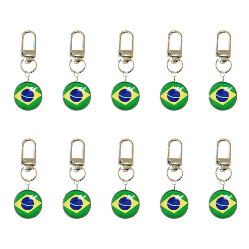Großpackung mit 10 Schlüsselanhängern mit-Brasilien