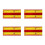 Assorted National Flag Headscarves 4Pcs Comfortable-Spain 1