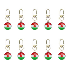 10-delige Trend Voetbal-sleutelhangers met glasdetail voor-Niger