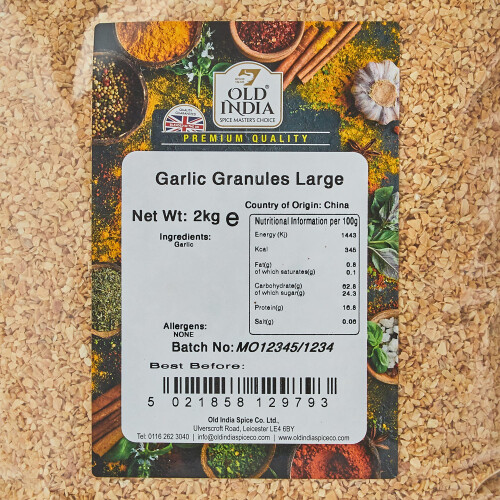Old India Garlic Granules Large 2kg 1