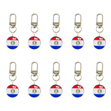 10 Stück Fußball-Fan-Geschenk-Schlüsselanhänger,-Paraguay