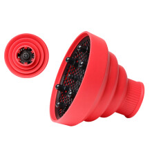 Stretchable Blow Dryer Diffuser Silicone Texture Suitable-Red
