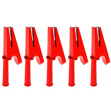 Alligator Clip With Fully Enclosed Opening For High Current-Red