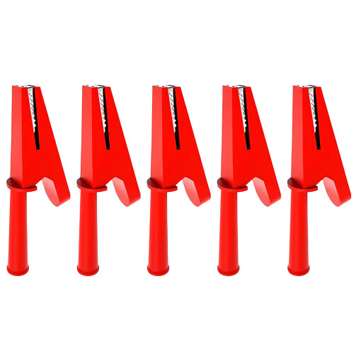 Alligator Clip With Fully Enclosed Opening For High Current-Red