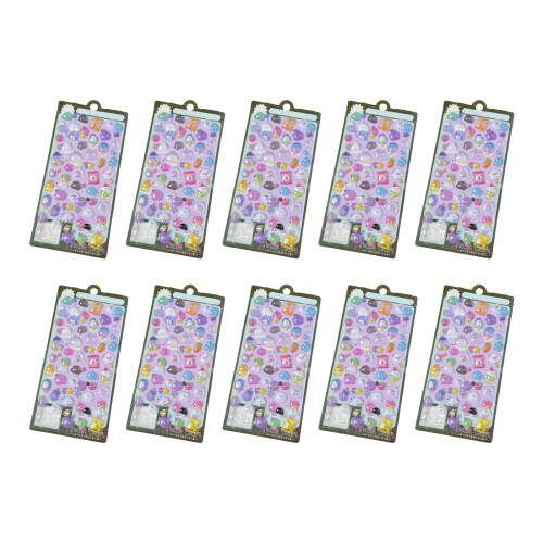 10Sheet Embossed Animal Sticker Decorative PET-starry clouds