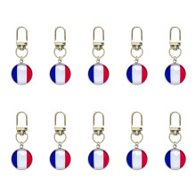 10PCS Voetbal Thema Sleutelhangers Feature Land-Frankrijk