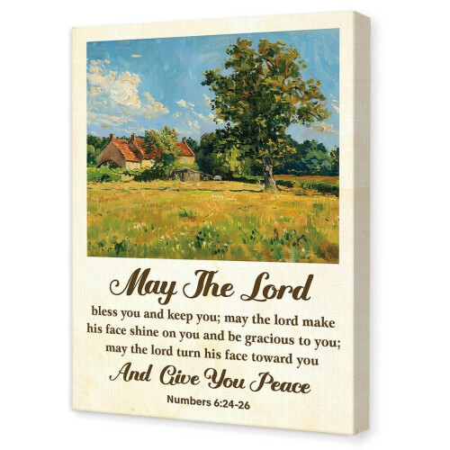 Numbers 6:24-26 Bible Verse Canvas Wall Art