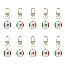 10 stuks nationale vlag sleutelhangers ideaal voor reizen-Mexico