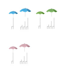 Outdoor Flower Plant Shades Cover-Blue green pink ruff