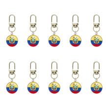 10 Piece Soccer Event Theme Keychains Strong Alloy Hook-Ecuador