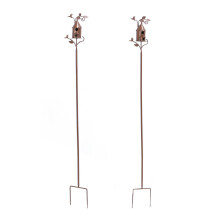 Vogelhaus aus Eisen mit Pfahl, 19 cm hoch, 363 g, 1,4 cm/0,6 Zoll