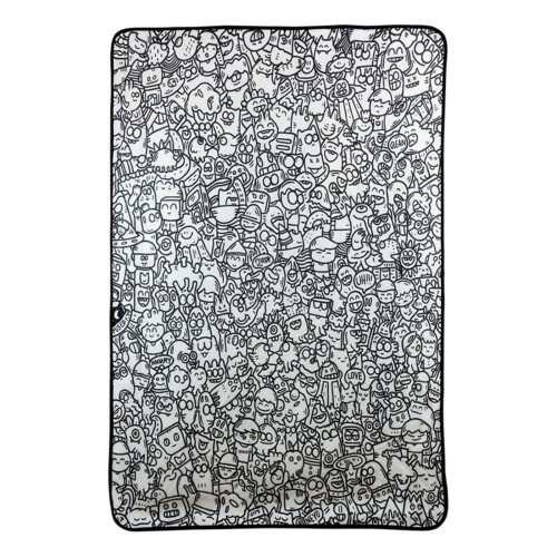 Kinder-Doodle-Lamm-Fleecedecke, waschbare Leinwand