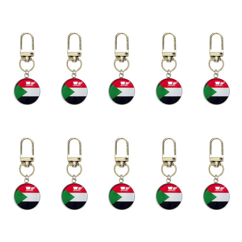 10 Piece Soccer Event Theme Keychains Strong Alloy Hook-Sudan