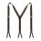 Elastic Suit Suspender Strap Polyester Suspenders-coffee 1