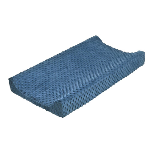 Blue diaper pad cover soft fabric changing mat liner 1 piece