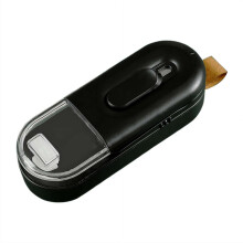 Mini bag sealer with cutter, heat-seal resealer for plastic