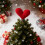 Knitted Heart Christmas Tree Topper 4