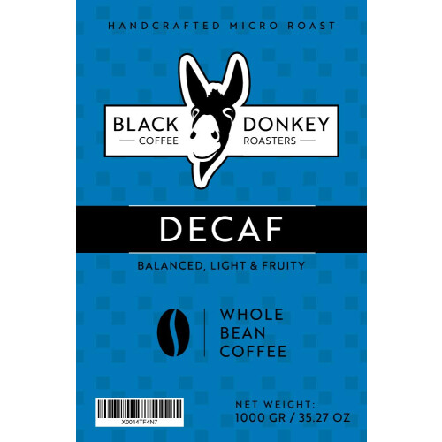 Black Donkey - 1KG Whole Coffee Beans (DECAF) 1