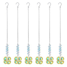 6PCS Betoverende Minerale Shamrock Zon Catchers-Briljant goud