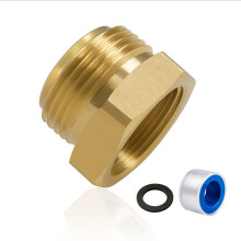 Adaptateur de flexible de douche en laiton G1/2F vers GHT3/4M