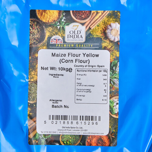 Old India Maize Flour Yellow (Corn Flour) 10kg 1